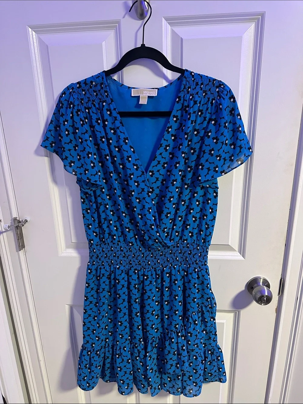 Michael Kors Blue Floral Mini Dress